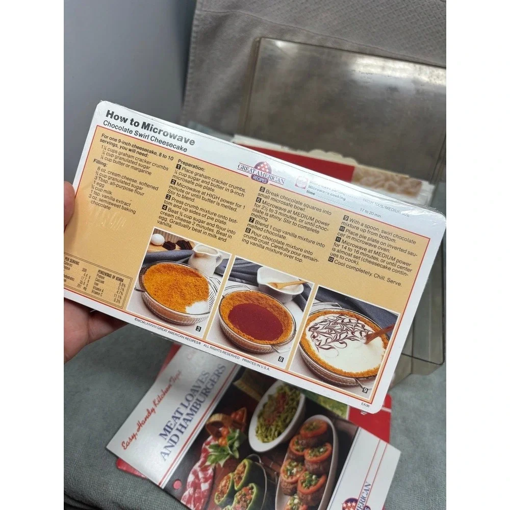 Vintage Great American Recipes Card Collection Box Set 1988 Microwave Cooking